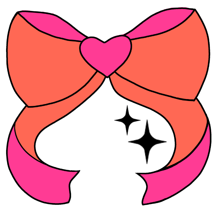 Uusi logo - oranssipinkki rusetti ilman taustaa.